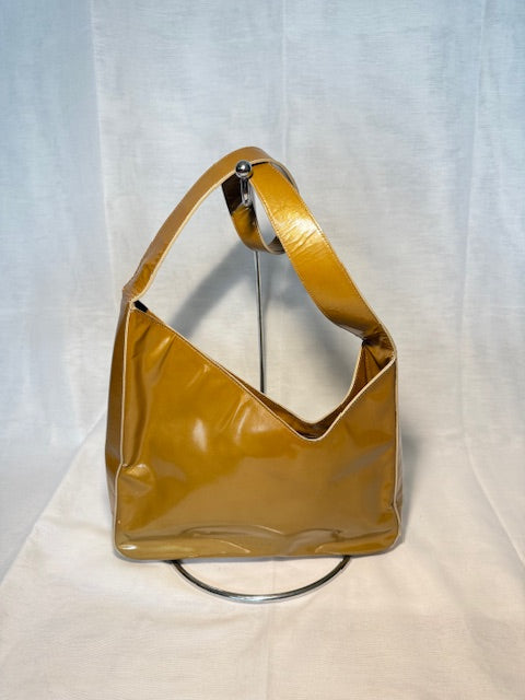 Vintage 1998 Prada Yellow patent leather Asim shoulder bag